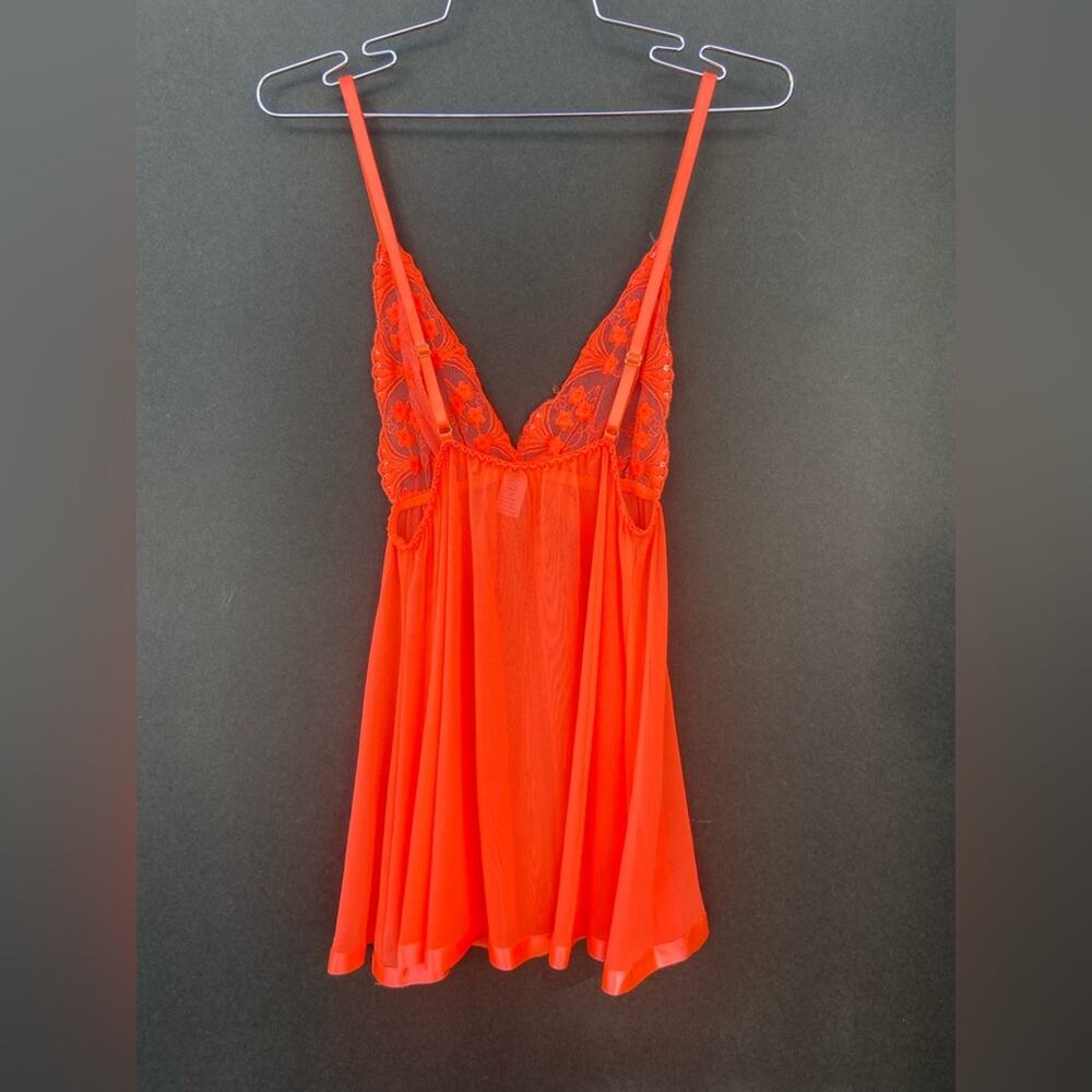 Neon Orange Rhinestone Camisole - Picture 2 of 4